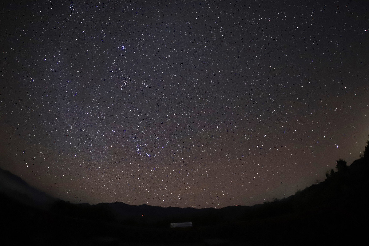 阿里山夜晚美麗的星空。 圖：嘉義林區管理處／提供