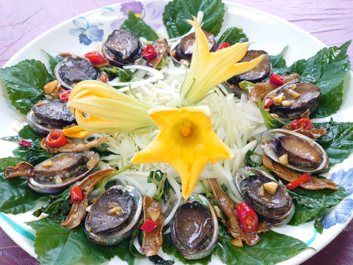 美味的三杯貢寮鮑料理。 圖：新北市農業局提供