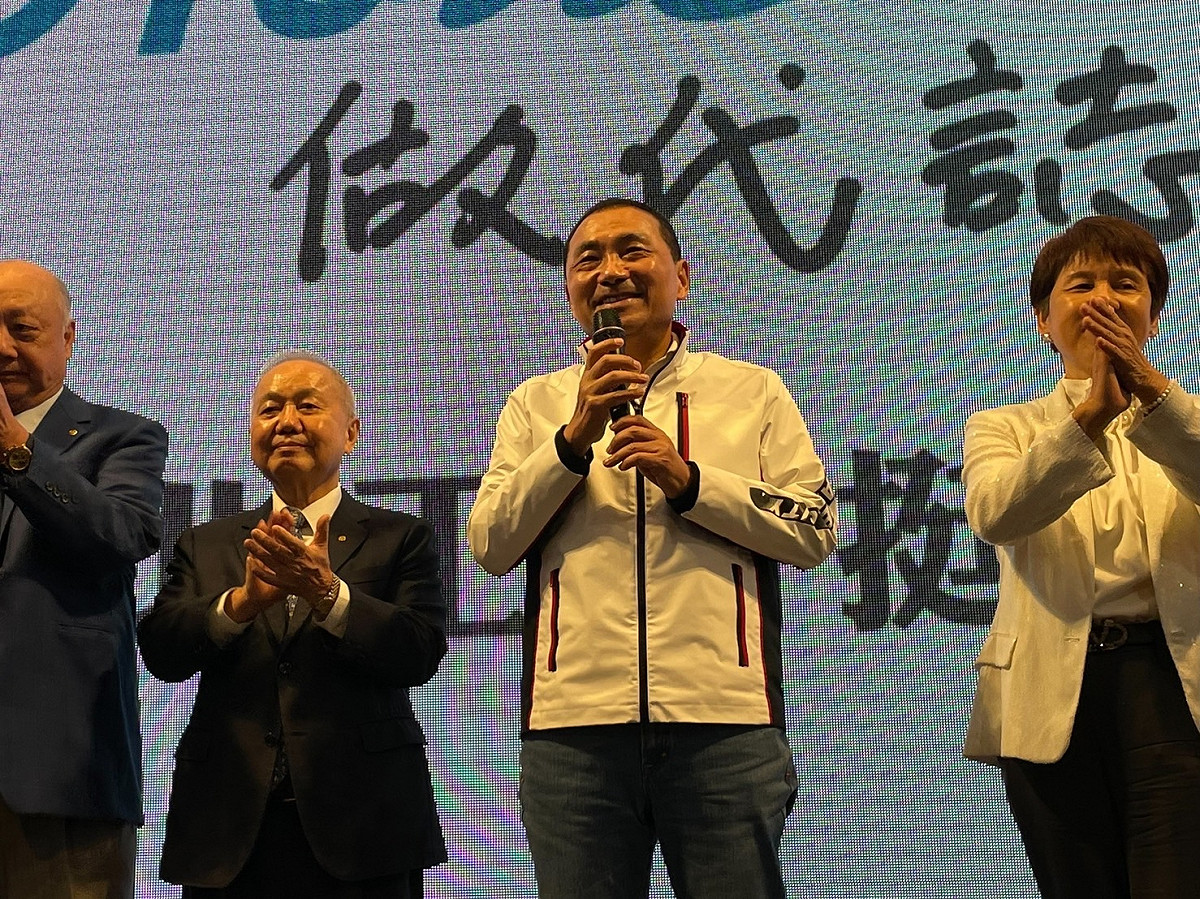 林佳龍確診，侯友宜希望林早日康復。 圖：侯友宜競辦提供