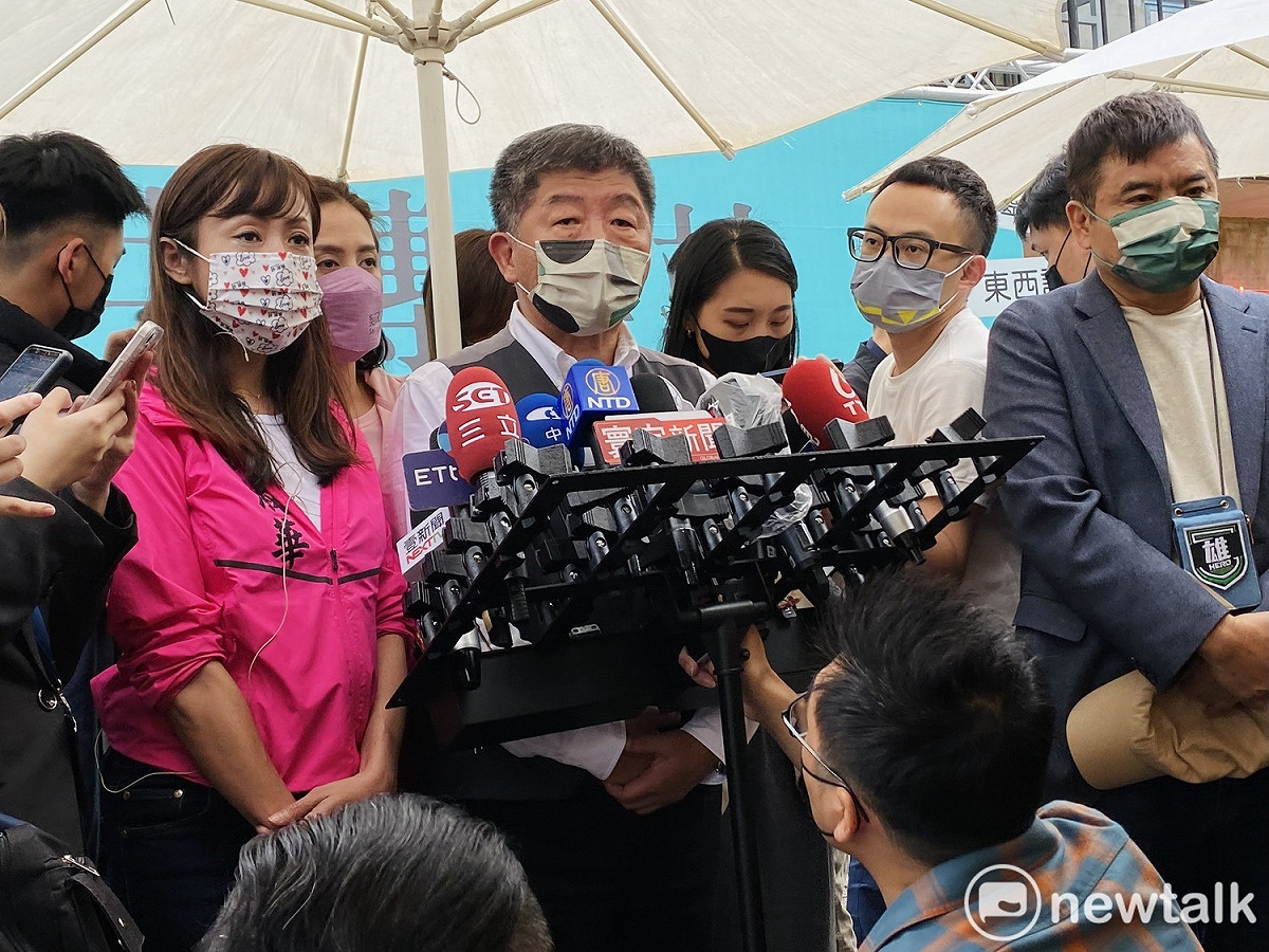 民進黨台北市長候選人陳時中（中）。 圖：周煊惠 / 攝（資料照）
