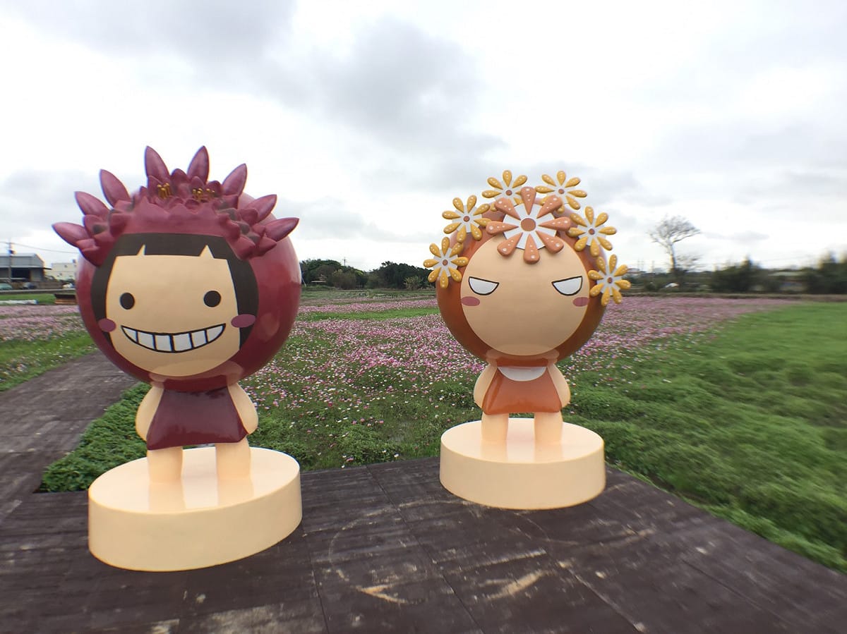 2017桃園市彩色海芋季「地景藝術花海區」的花仙子 圖:羅碧霞 攝