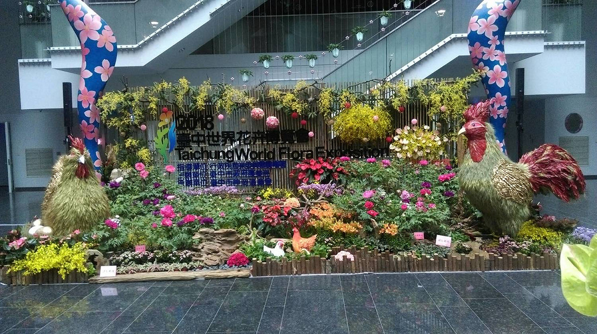 「2017花卉品種評比及展示」18日先登場暖身，以台中所產文心蘭、百合、玫瑰為主，並展出火鶴、玫瑰、在台栽培成功的日本牡丹，以及農民自行培育的樹蘭、文心蘭新品種，首都是次亮相， 圖:台中市政府提供
