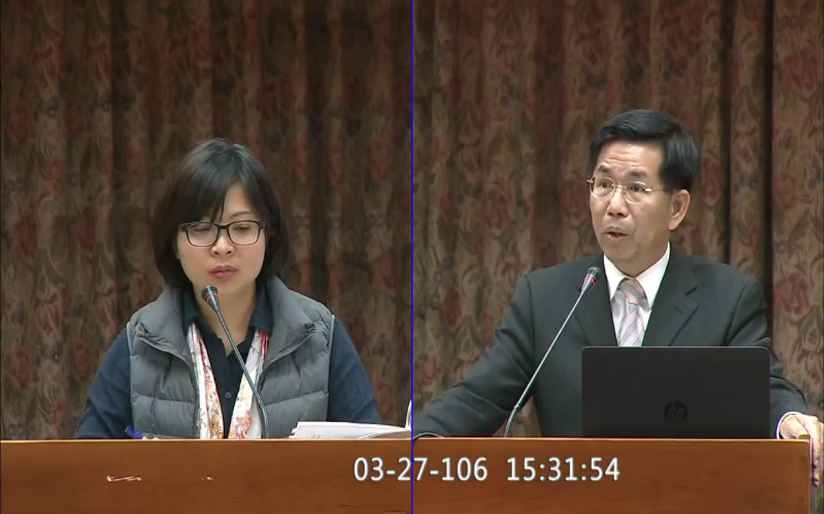 針對淡江大學傳出不續聘200名不具本職的兼任教師，民進黨立委林淑芬27日質詢時表示，「最終還是損及學生受教權」。 圖：翻攝自立法院ivod