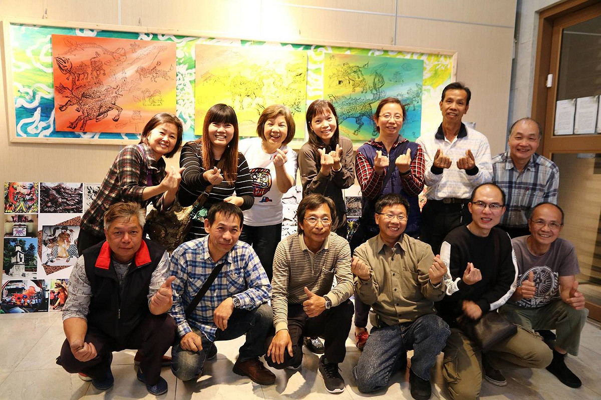 新屋愛鄉協會利用清明節4月3日的下午總動員場佈走跳四方-麒麟特展 圖:陳寶方/提供