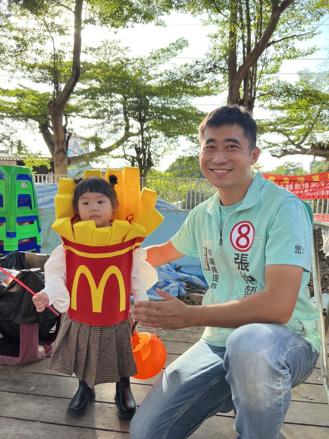 西屯區市議員候選人張仲翹一同到場參與。 台灣民眾黨/提供