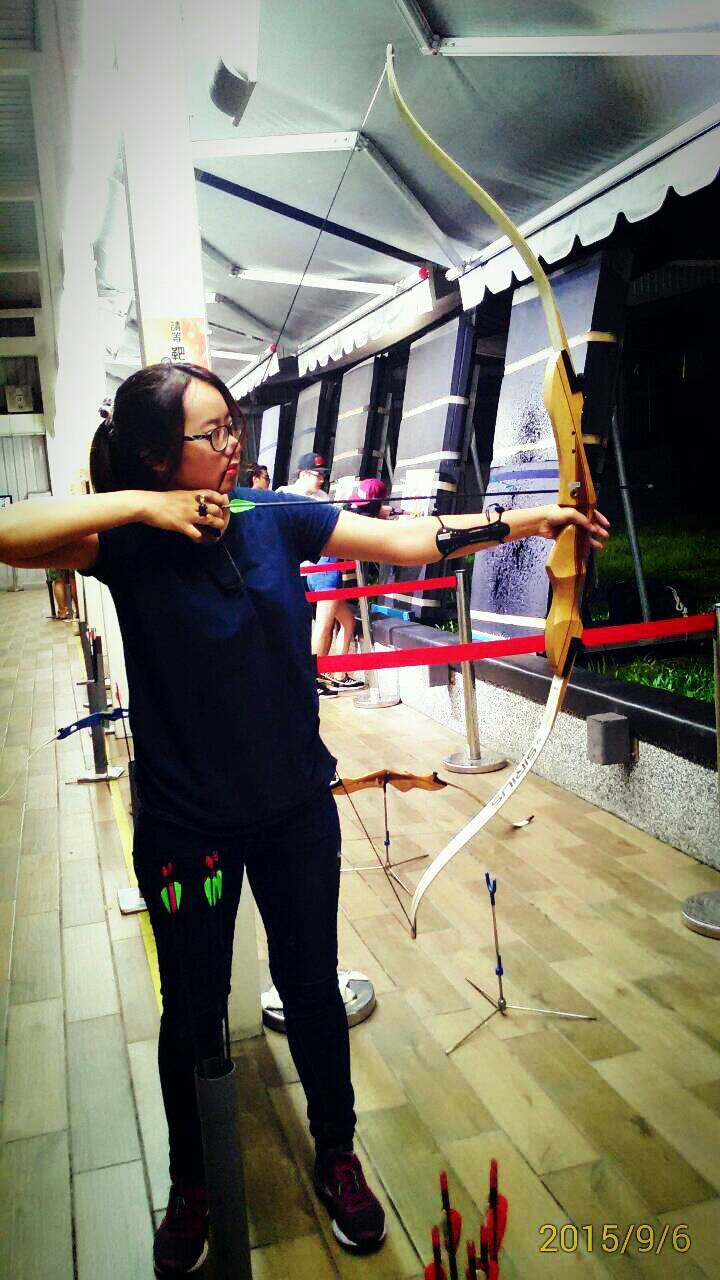黃淑君高中時是射箭校隊，運動員出身的她對運動選手權益相當關心。 圖：黃淑君提供