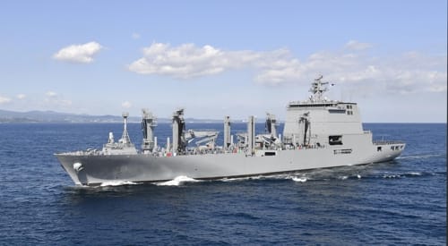 韓國油彈補給艦「昭陽號(AOE-51)」，傳為「向荷姆茲海峽派遣兵力」的考量之一。 圖：翻攝ROK Navy