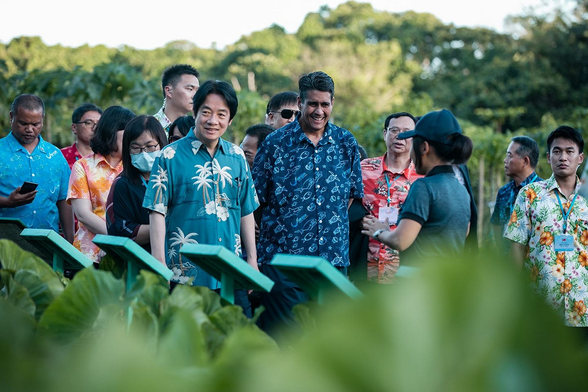 並來到國合會駐帛琉技術團參訪，親自見證台帛雙方堅實的夥伴關係。 圖：翻攝自賴清德臉書