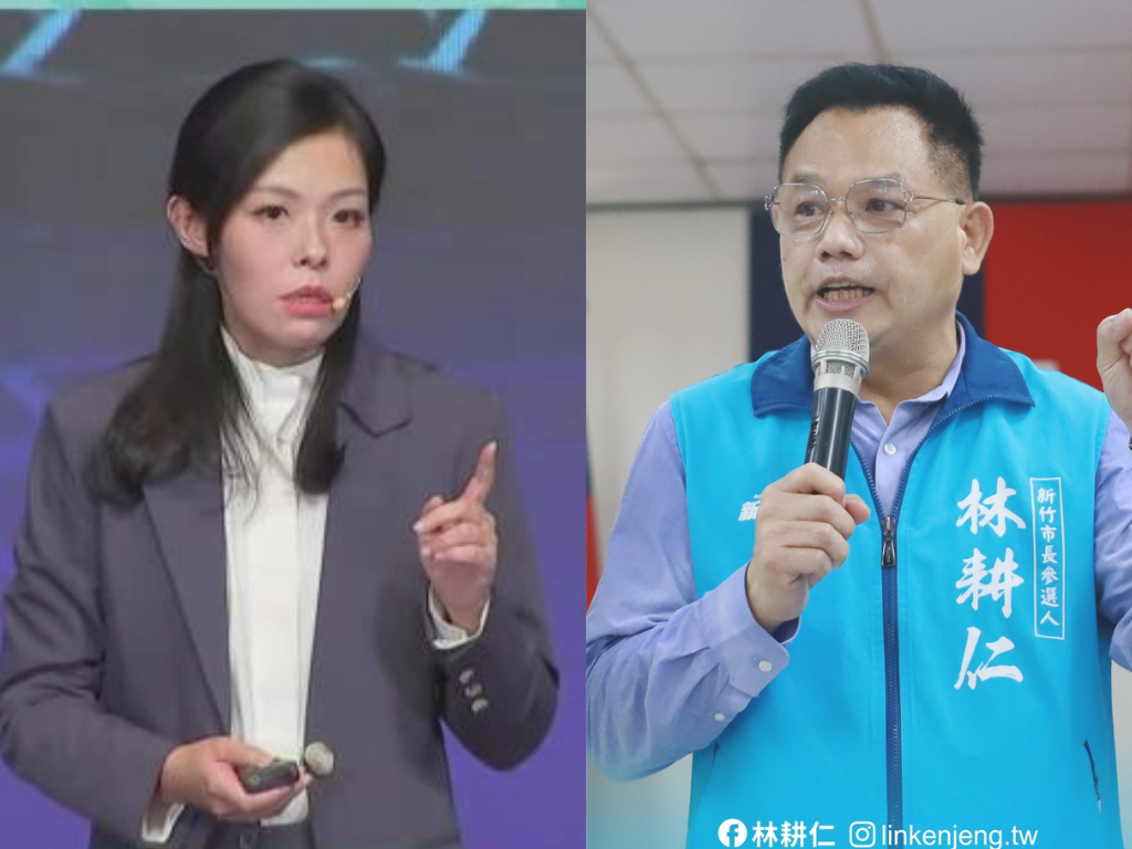 民眾黨新竹市長候選人高虹安與國民黨新竹市長候選人林耕仁。 圖：翻攝自高虹安臉書、林耕仁臉書