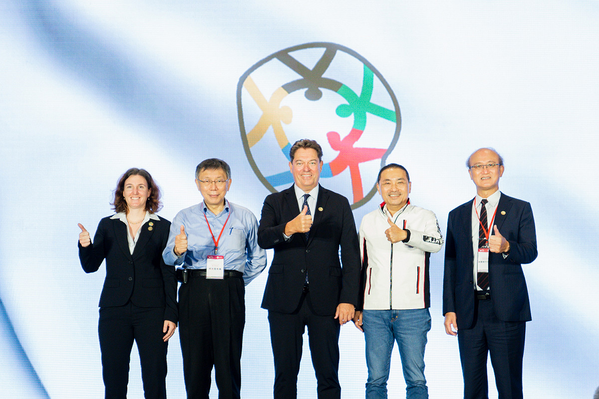 2025雙北世界壯年運動會授旗儀式圓滿成功。 圖：新北市體育處提供