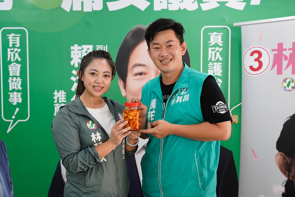 陳柏惟力挺林慧欣。 圖：邁盟提供