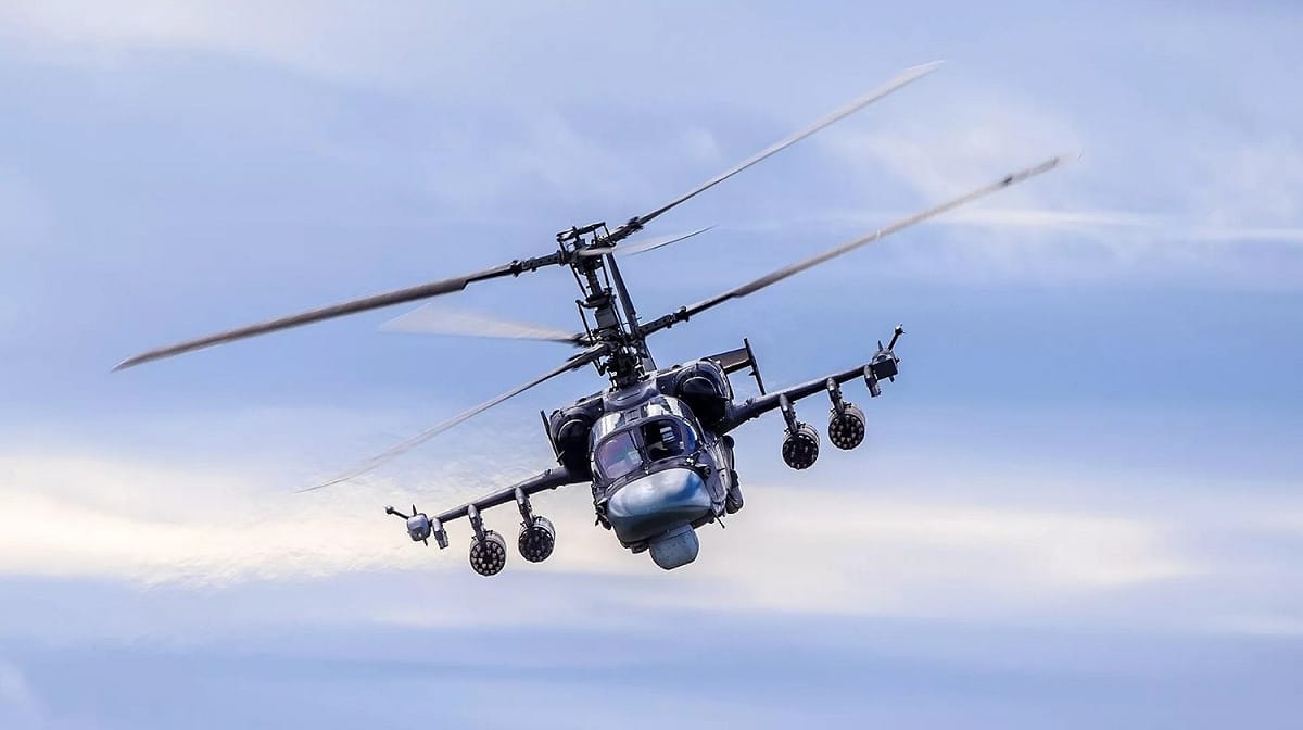 俄羅斯參加珠海航展，本屆主力推銷「KA-52」武裝直升機。 圖： 俄羅斯國防出口公司提供