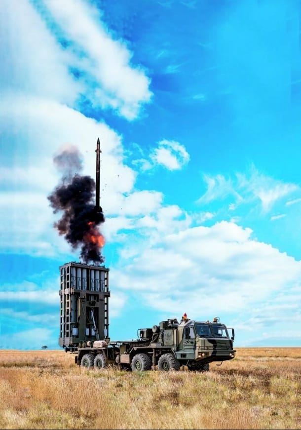 俄羅斯俄羅斯國家技術集團航空殺傷武器S-350E「勇士」(Vityaz)防空系統。 圖： 俄羅斯國防出口公司提供
