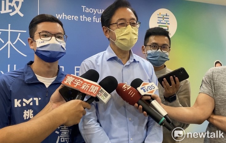 張善政表示，自己從未阻擋桃園鐵路地下化，反而在行政院副院長任內還幫忙鐵路地下化。 圖：林昀真／攝