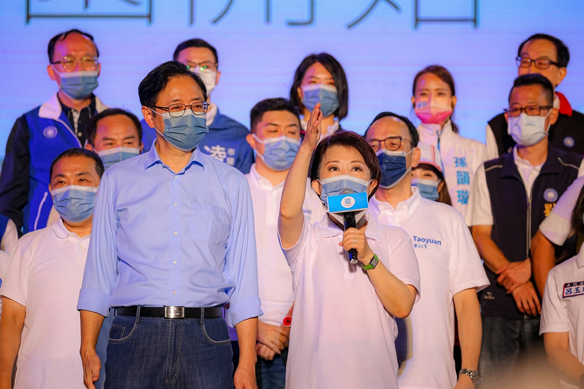 盧秀燕曾到桃園幫張善政站台助選。 圖：張善政競辦／提供