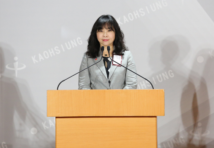 無黨籍高雄市長候選人曾尹儷。 圖：高雄市選委會提供
