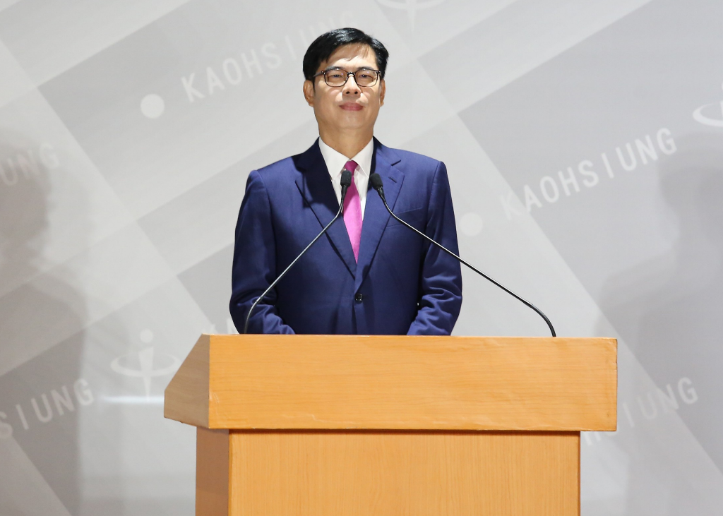 高雄市長辯論會今（12）天下午2時在蓮潭會館登場，陳其邁發言順序抽到第四棒。 圖：高雄市選委會提供