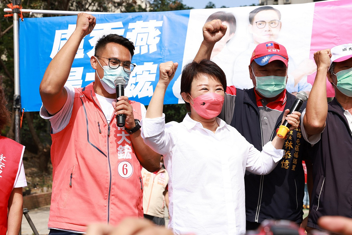 盧秀燕參加市議員候選人楊大鋐的說明會。 圖：盧秀燕競選總部/提供