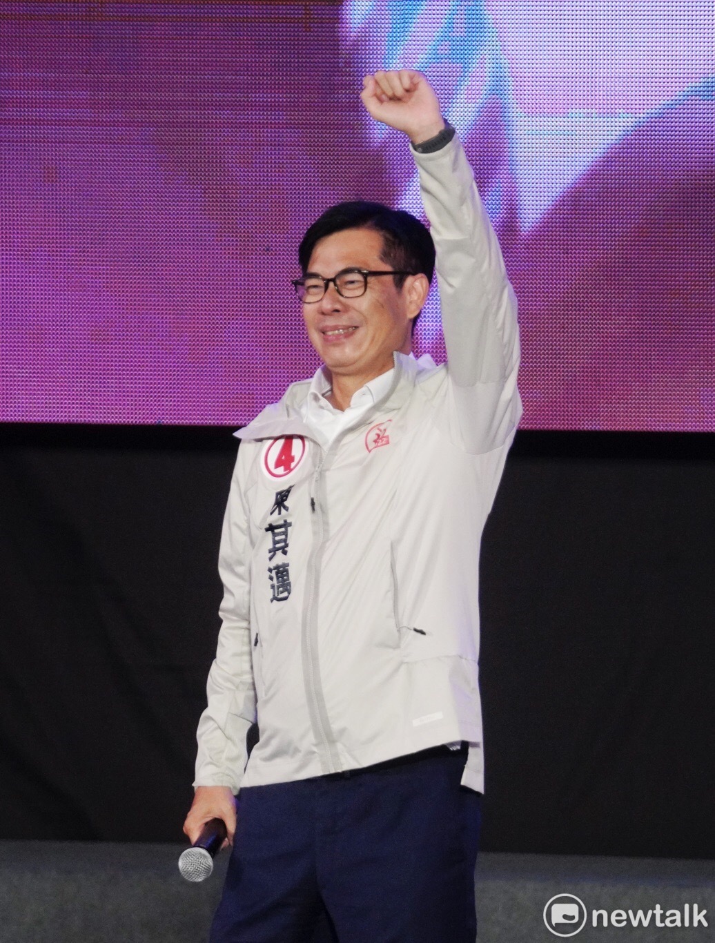 陳其邁今（12）天特別北上支持民進黨雙北候選人。 圖：張良一／攝