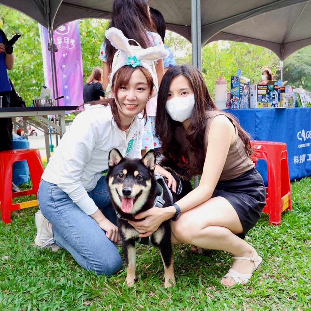 新北市議員候選人高乃芸昨(12)日下午在三峽北大特區的柴犬公園舉辦「心未來市 芸遊會」公益園遊會。 圖：高乃芸辦公室提供