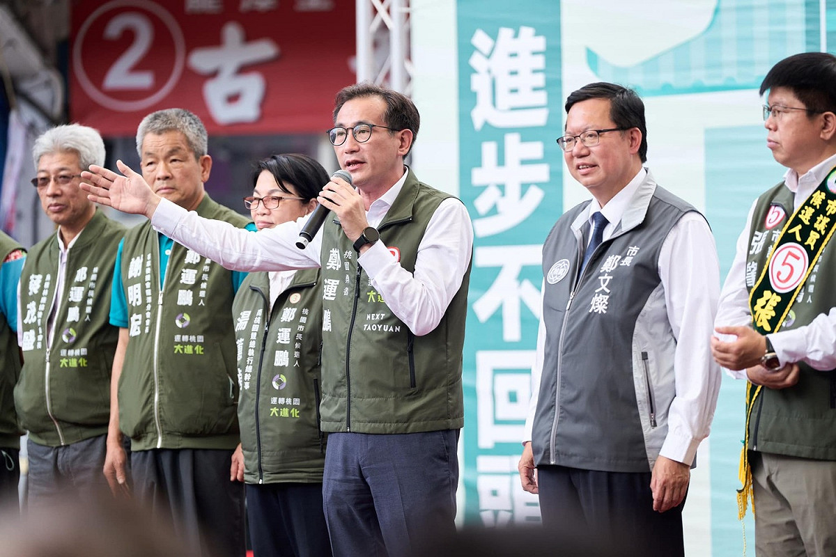 鄭運鵬表示，鄭文燦過去8年的基礎，是他們11月26日勝選的關鍵。 圖：翻攝鄭運鵬臉書