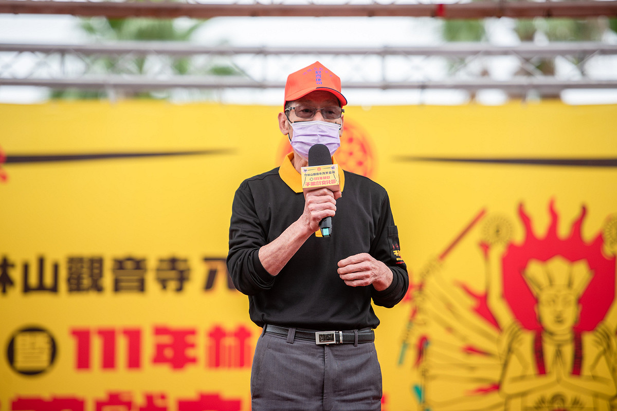 竹林山觀音寺黃火旺董事長表示，今年適逢竹林山觀音寺重建入火安座10週年，為了祈求風調雨順國泰民安，將擴大辦理一週系列的活動，歡迎市民朋友一同共襄盛舉。 圖：林口區公所提供