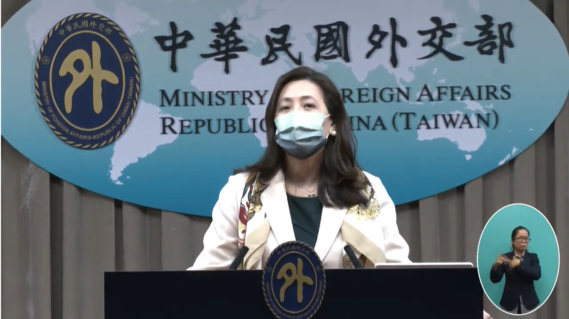 外交部發言人歐江安。 圖：擷自直播畫面