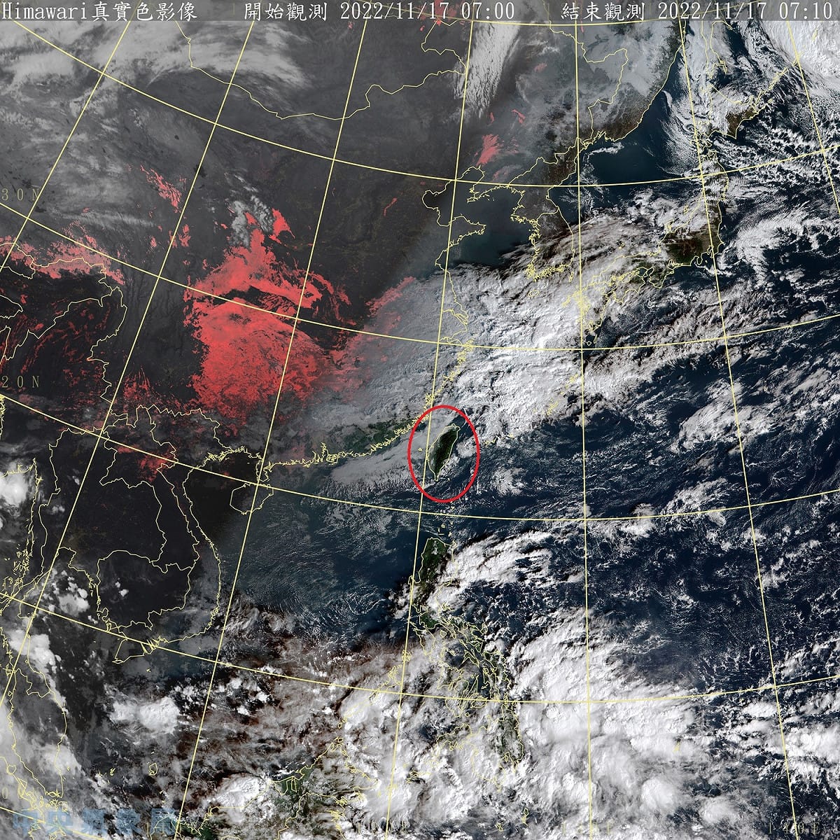 今天只有東半部、桃園以北地區、恆春半島與馬祖有局部短暫雨，天氣將趨於穩定，晴朗穩定的天氣可望持續到周末。 圖：中央氣象局/提供