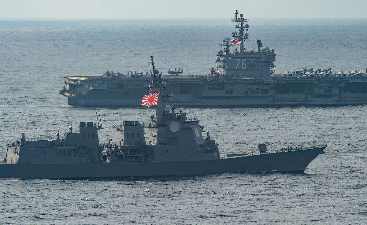 現正進行美國、日本兩年一度的「利劍」軍演（Keen Sword）。 圖：翻攝自美海軍推特