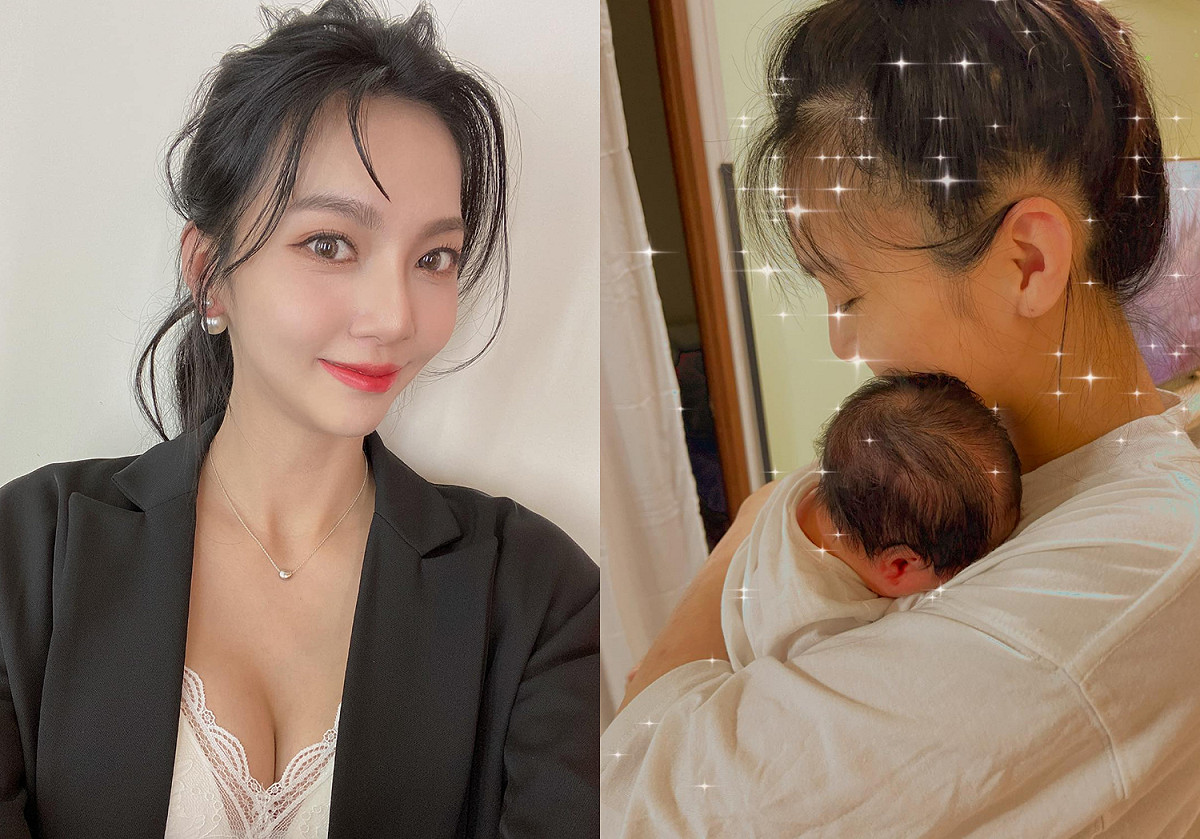 莉婭上月順利產下女兒。 圖：翻攝自臉書/陳緗妮、謝和弦