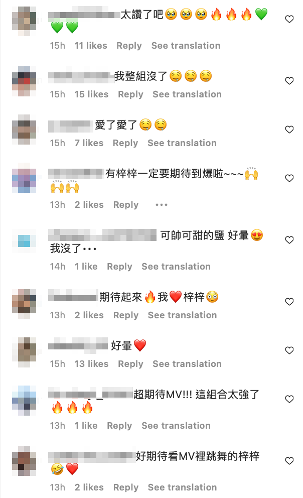組團消息一出，所有粉絲都暴動湧入粉專留言。 圖：翻攝自夢想家啦啦隊IG