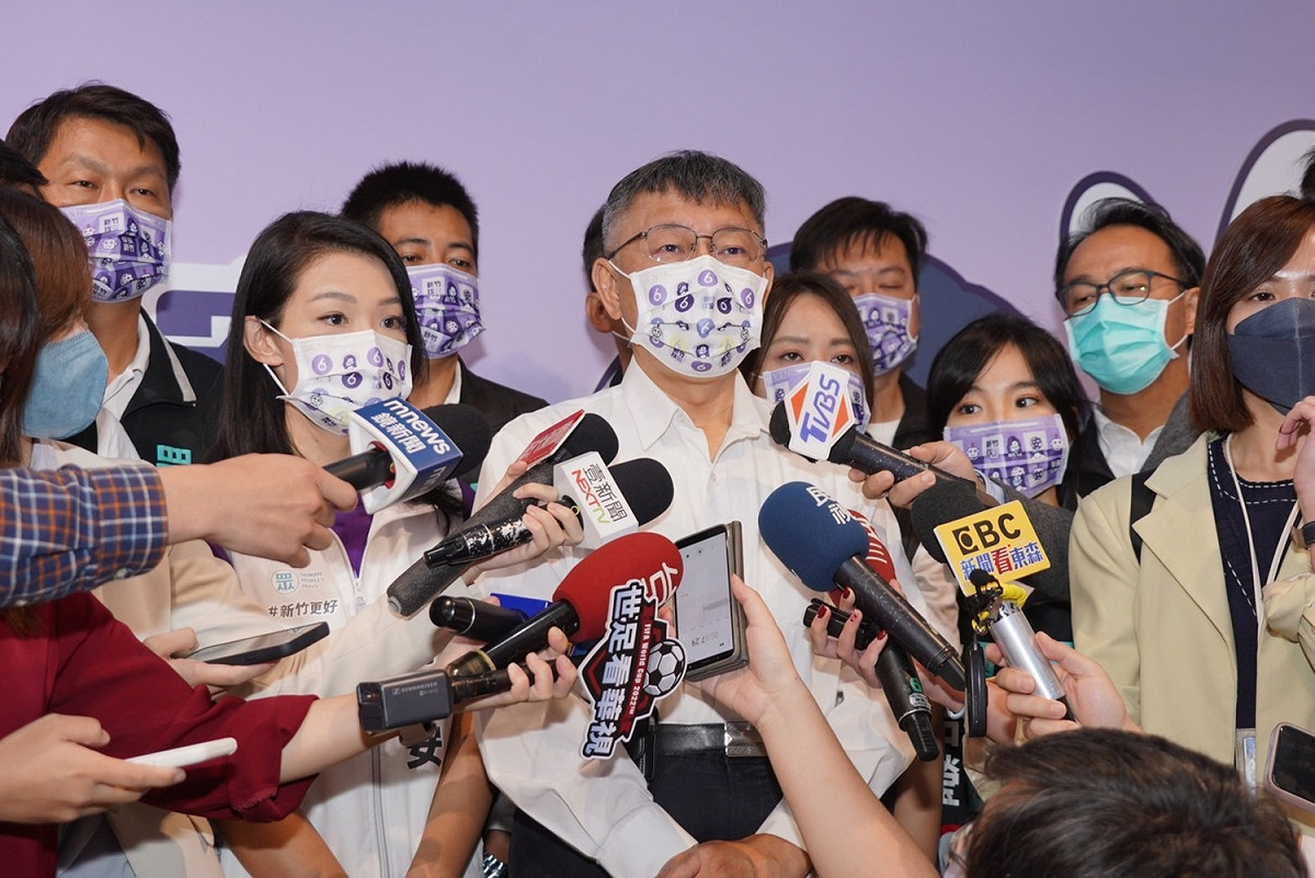 柯文哲表示，新竹是他的家鄉，一定要給家鄉最好的市長。 圖：高虹安競辦/提供