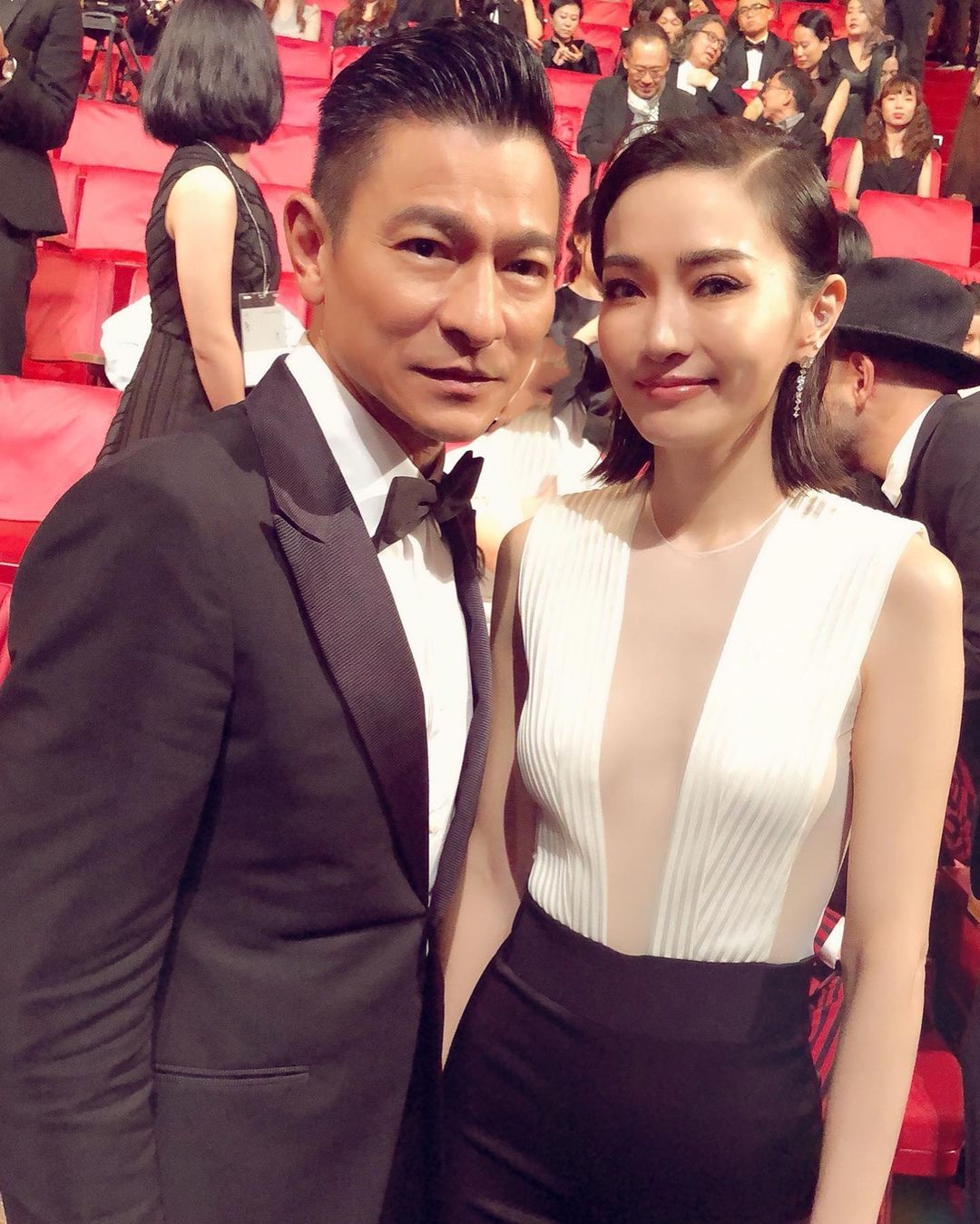 謝金燕曬出4年前與劉德華在金馬獎上的合照。 圖：翻攝自IG/jeanniehsieh___bbb