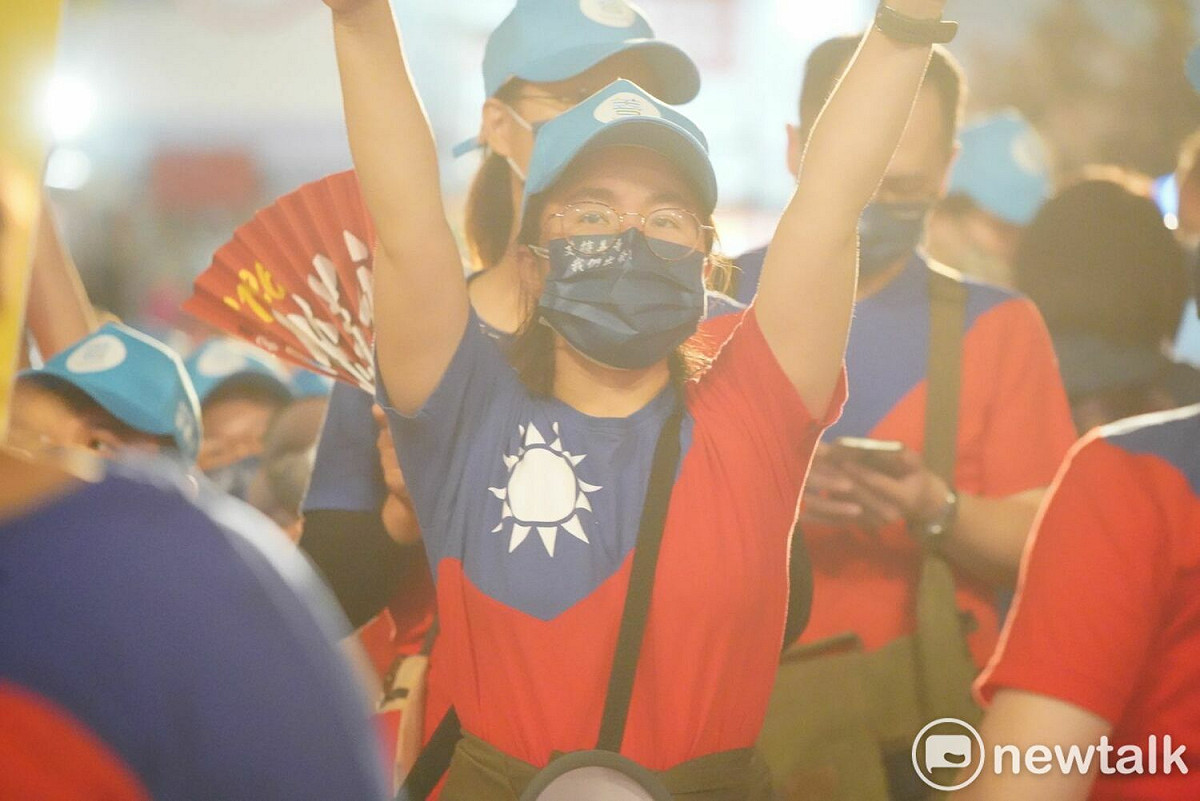 國民黨今晚在桃園舉行黃金周北台7縣市候選人造勢晚會。 圖：林昀真/攝