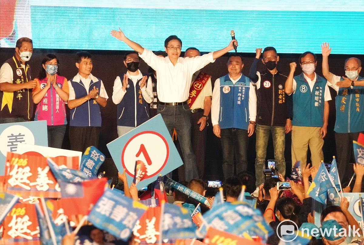 張善政籲1126下架民進黨，讓桃園藍天再現。 圖：張良一/攝