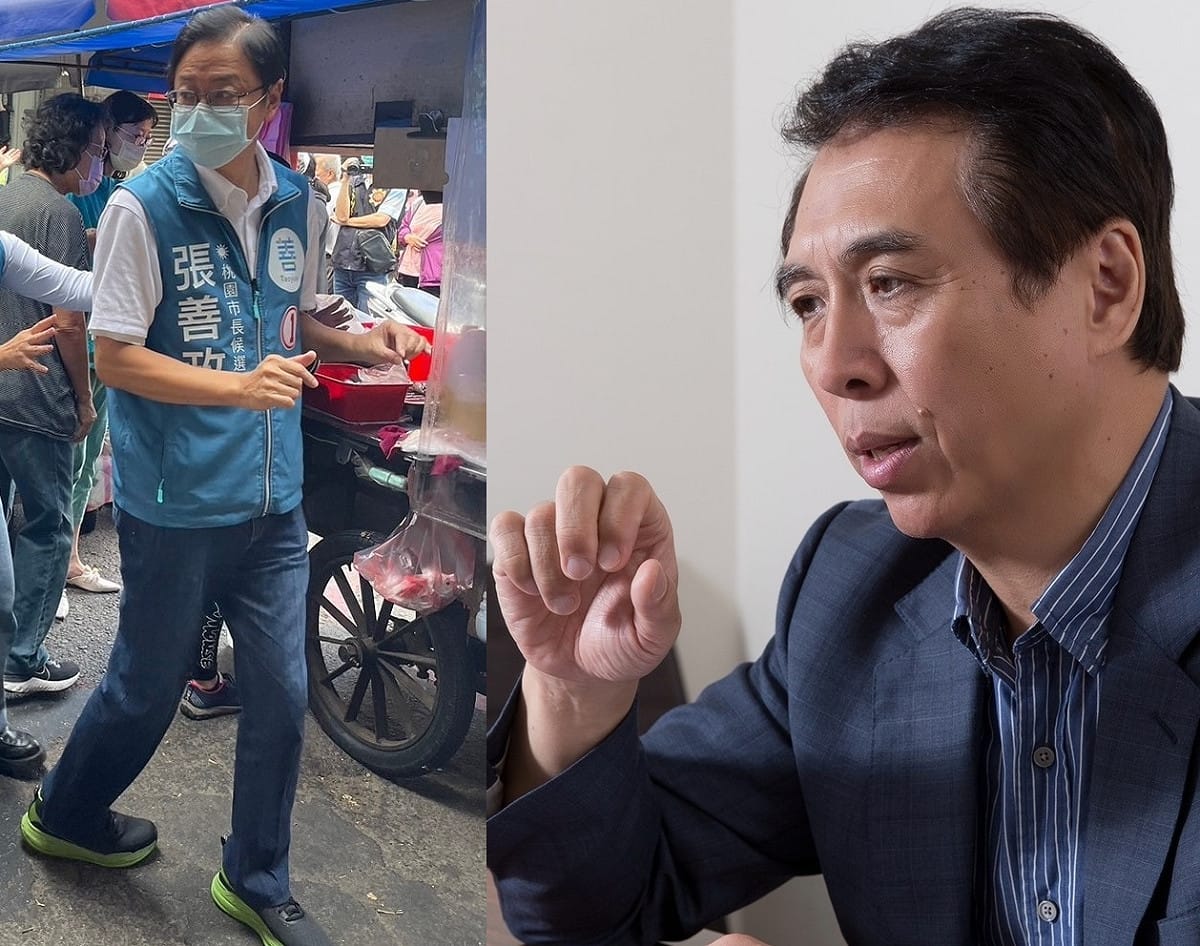國民黨桃園市長候選人張善政、前國民黨立委陳學聖 圖:陳學聖臉書、新頭殼資料照