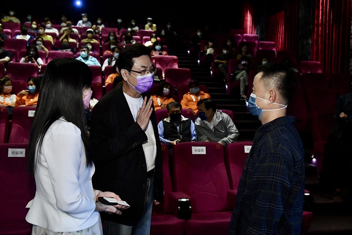 劉和然及該片創作導演盧盈良皆出席與現場觀眾一同觀影。 圖：新北市新聞局提供