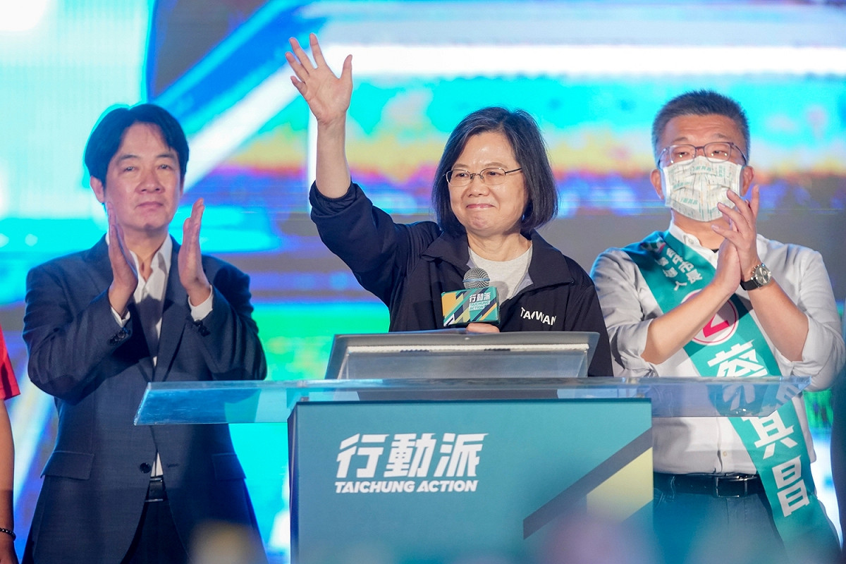 蔡英文、賴清德再度同台力挺蔡其昌。 蔡其昌競選總部/提供