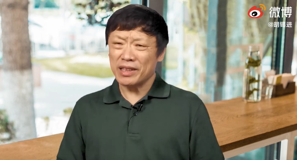中國官媒《環球時報》前總編胡錫進常語出驚人，扮演大砲角色。 圖：翻攝自胡錫進微博