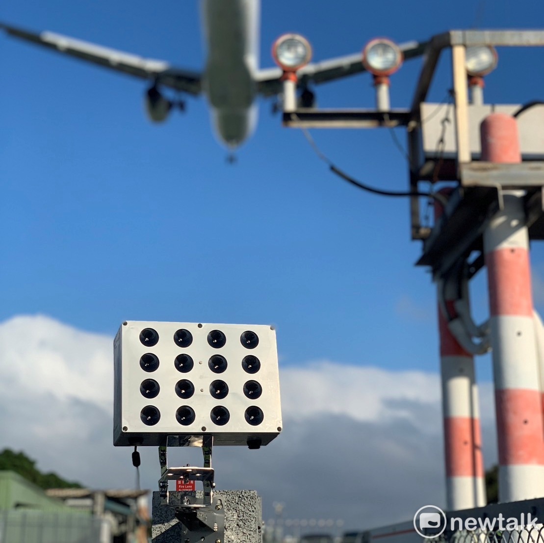 迪菲循超音波驅鳥器運用在機場效果良好。 圖：迪菲循飛航科技公司提供