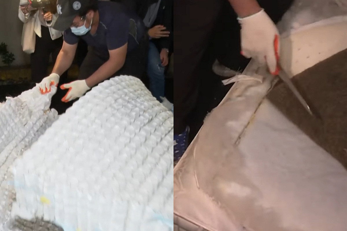 汪小菲心心念念的床墊最後被亂刀銷毀。 圖：民眾提供