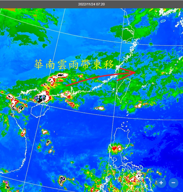 鄭明典表示，華南雲雨區東移台灣是典型「春天氣候」。 圖：取自鄭明典臉書