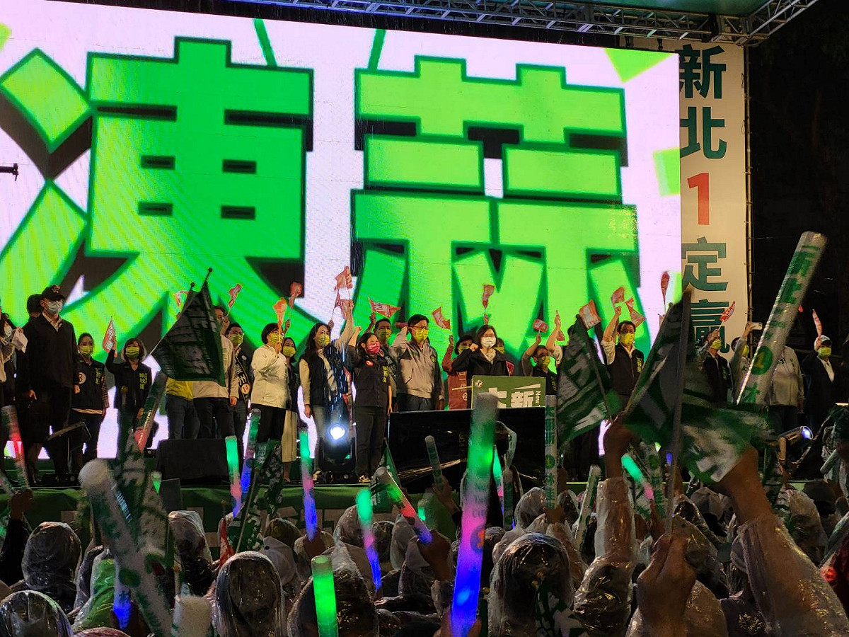 蔡英文晚間與林佳龍合體。 圖：陳佩君／攝