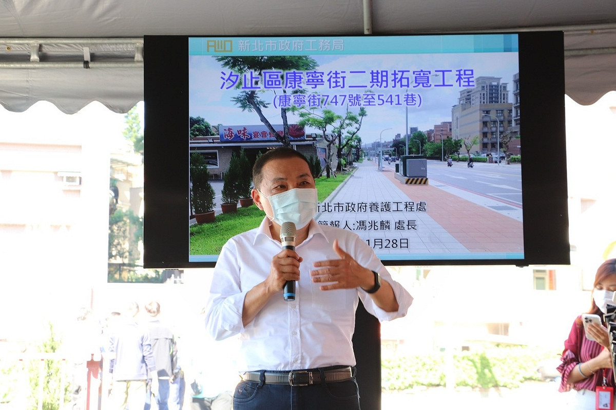 大選過後，侯友宜回歸市長身份持續市政行程。 圖：新北市政府工務局／提供