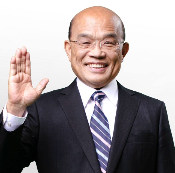 行政院長蘇貞昌頭請辭，卻遭到總統蔡英文慰留 圖:翻攝自蘇貞昌臉書