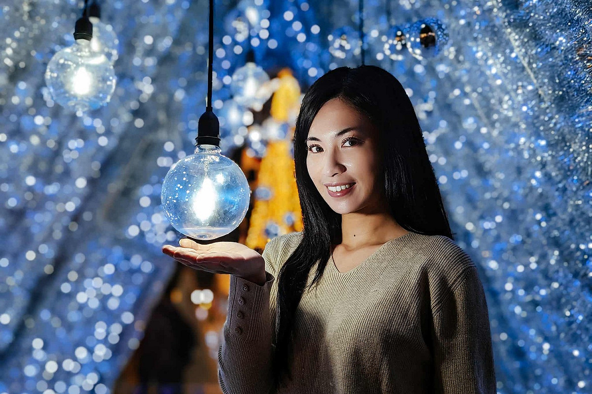 在浮冰小屋裡，只要掌握構圖再加上人像模式，就能不失手拍出美照。 圖：新北市觀旅局/提供