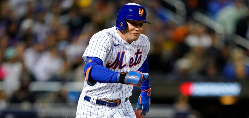 大都會外野手Brandon Nimmo。 圖／美聯社／達志影像