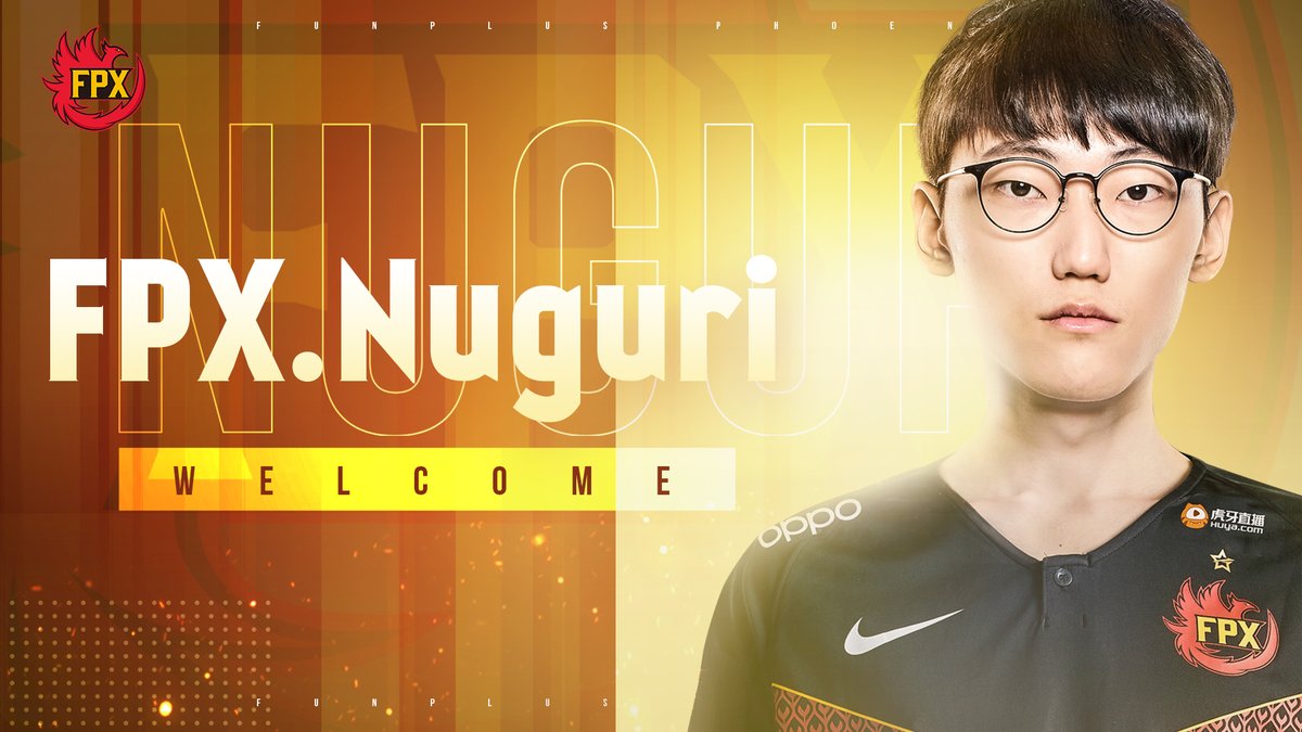 Nuguri在2021年轉會至中國賽區（LPL）的戰隊「FPX」。 圖：翻攝自FPX微博