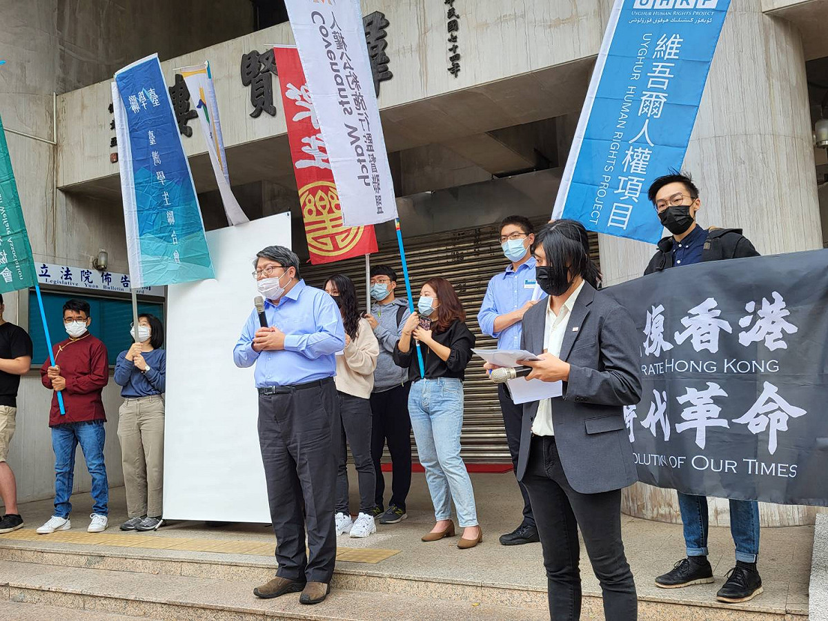 民團今舉行「勿讓六四重演：台港中學運世代聲援中國學生」記者 圖:陳佩君/攝