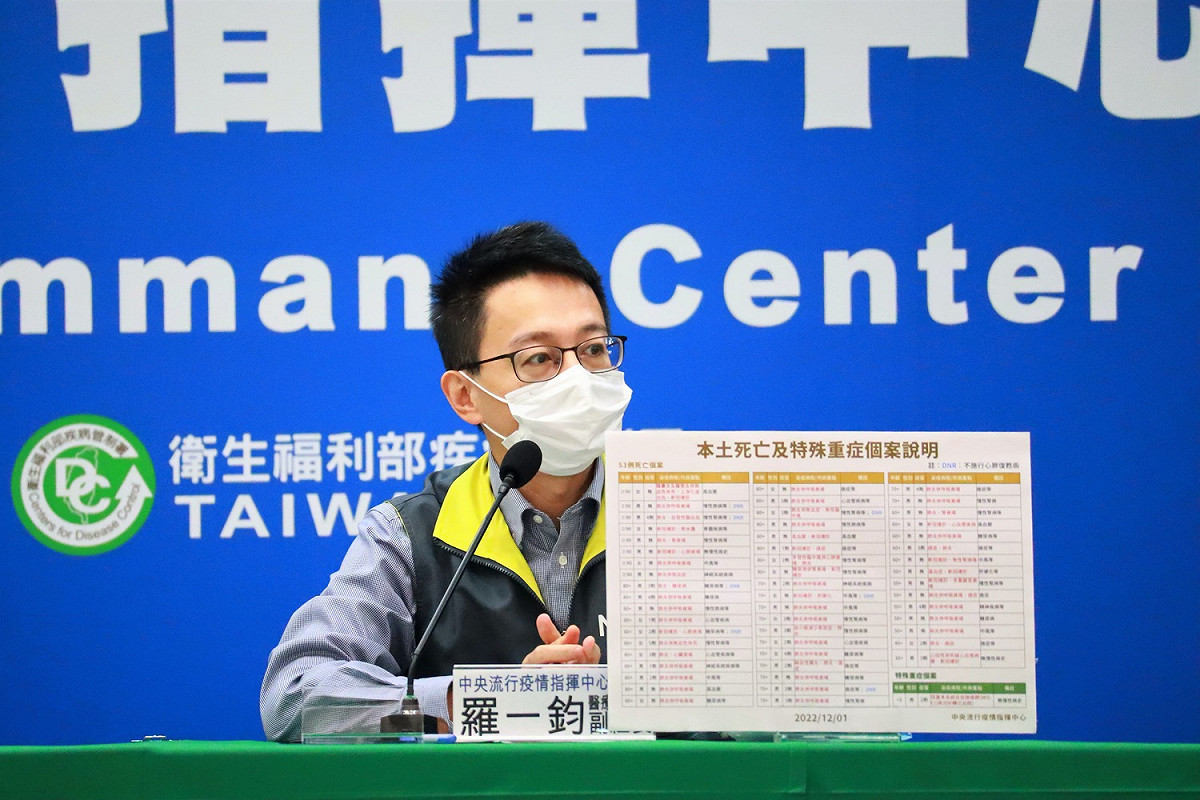 醫療應變組副組長羅一鈞。 圖：中央流行疫情指揮中心／提供